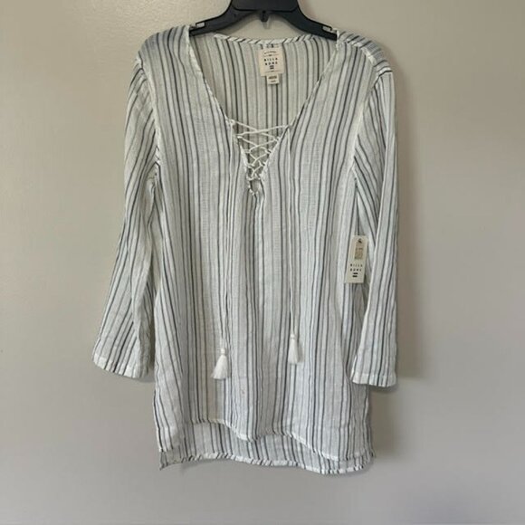 Women's Billabong Blue Skies Striped Cover Up / NWT - Picture 1 of 7